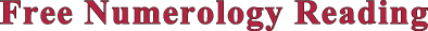 Free Numerological Reading Online